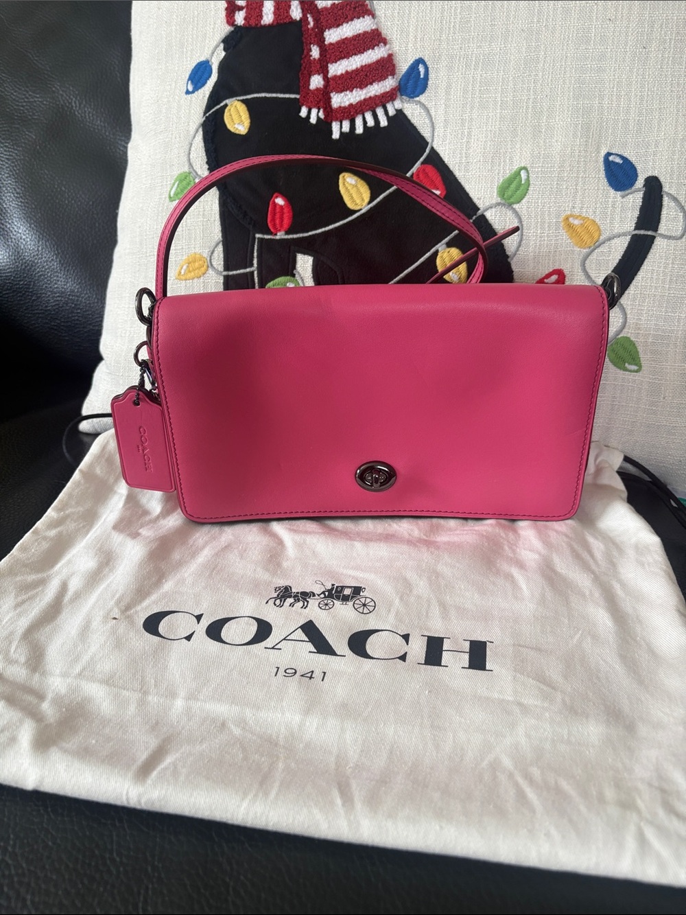 COACH Hot Pink Leather Crossbody Bag